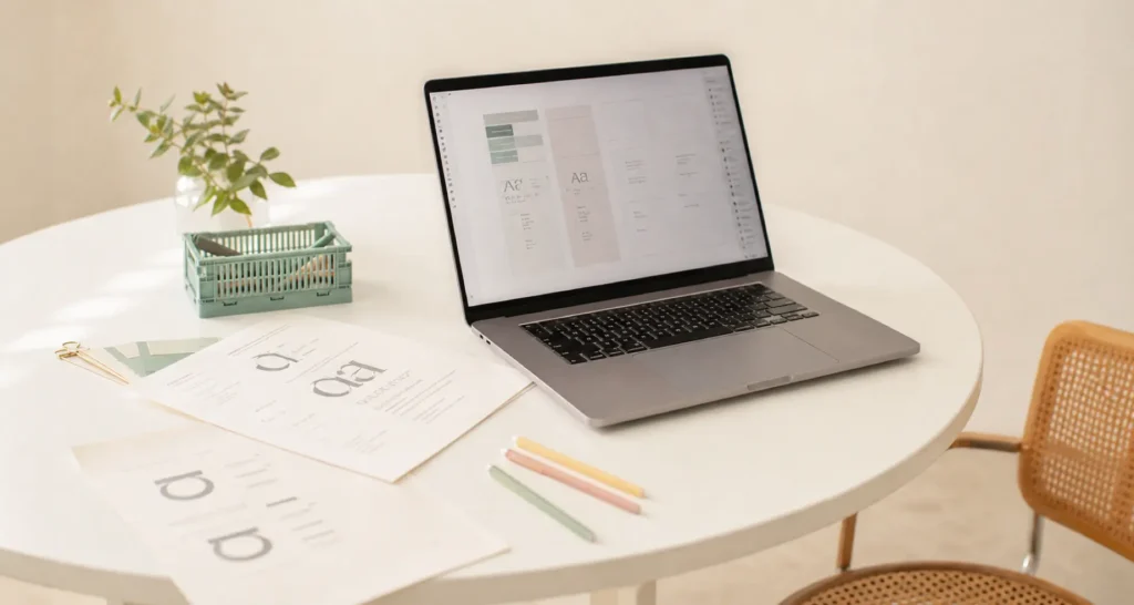 Tipografías para web combinadas en una identidad visual profesional.