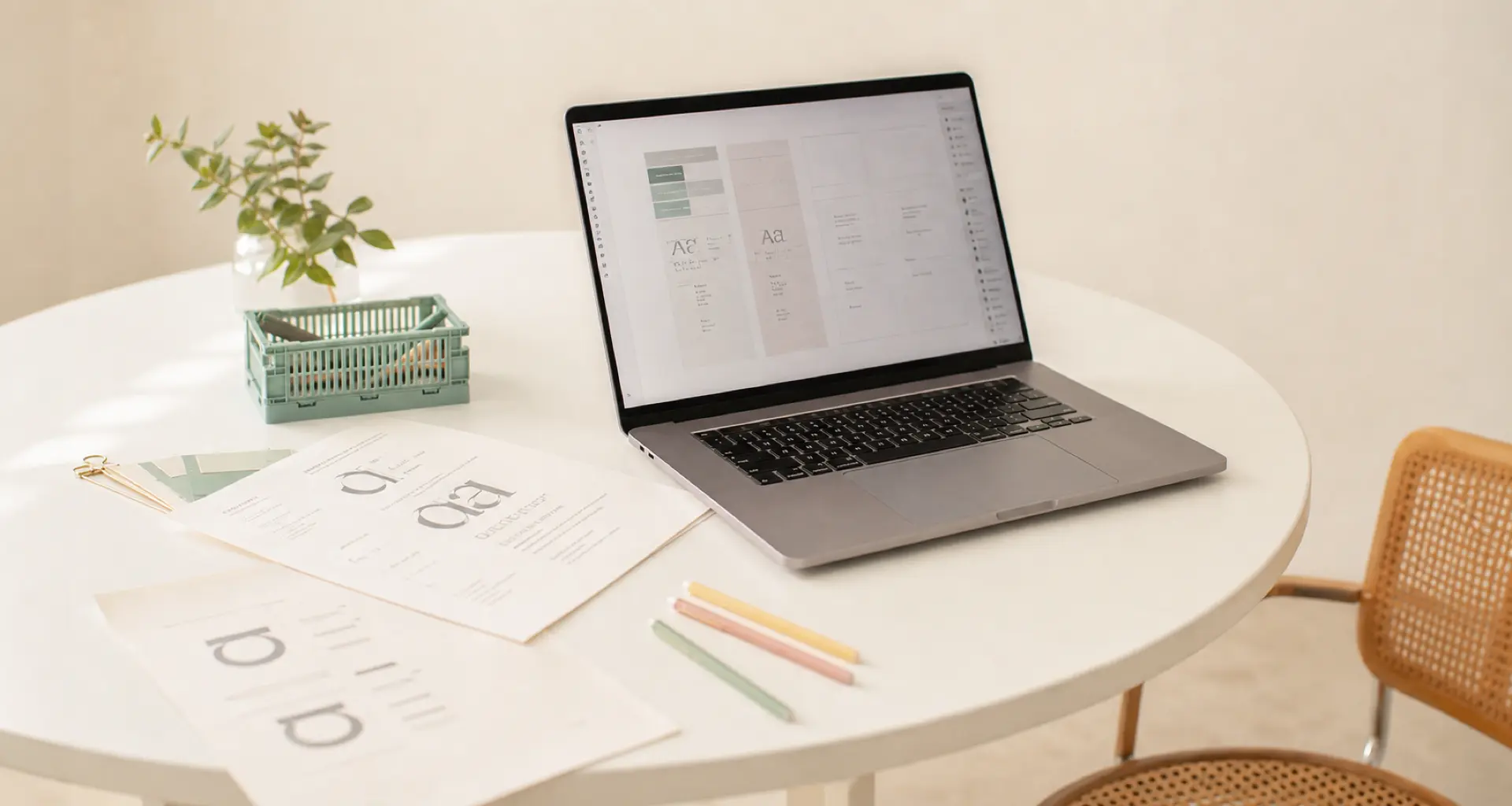 Tipografías para web combinadas en una identidad visual profesional.