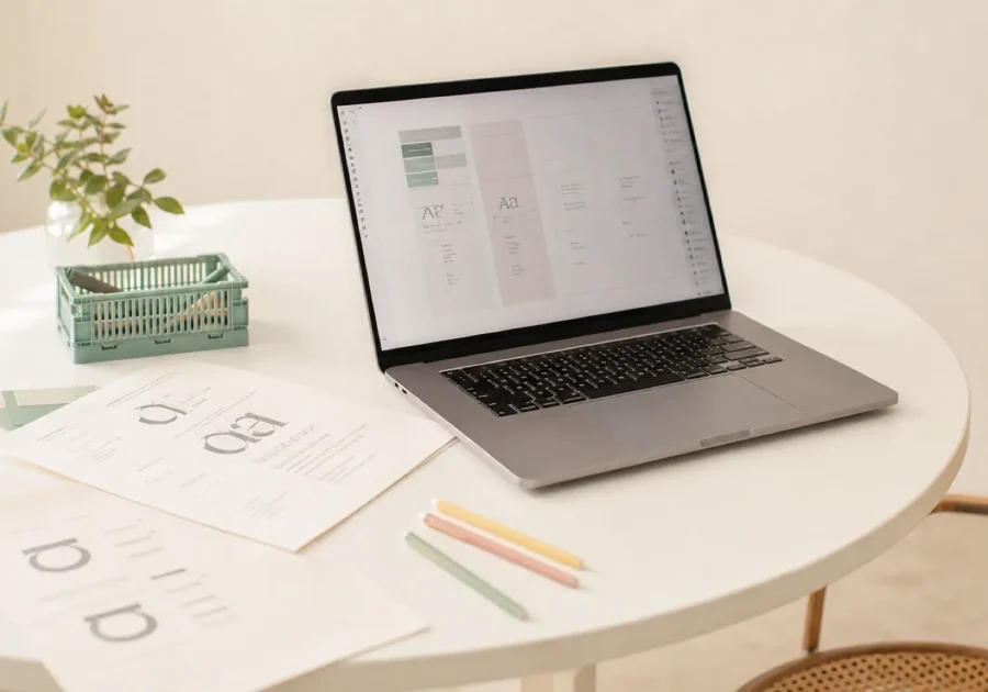 Tipografías para web combinadas en una identidad visual profesional.